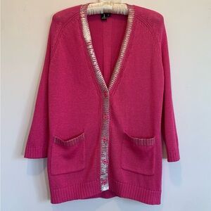Peace of Cloth Pink V- Neck Cardigan Sweater